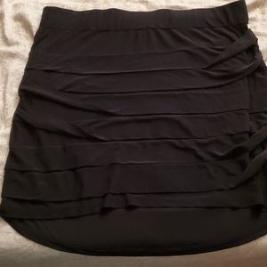 black mini skirt